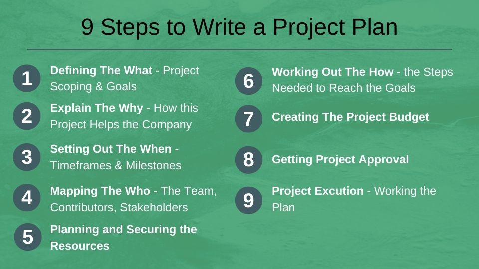 9 Steps to Writing a Project Plan