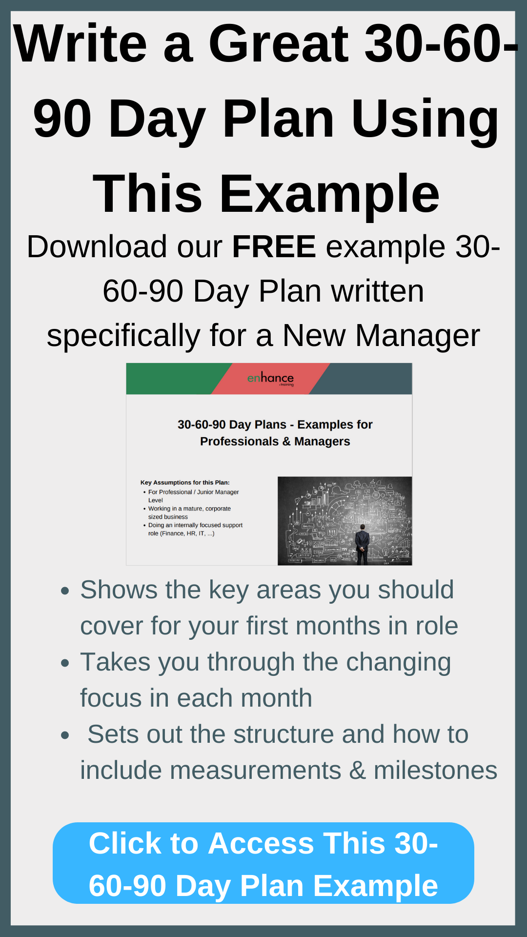 30-60-90 Day Plans - Example advert