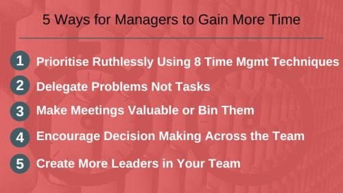 5 Ways for Managers to gain more time - agenda