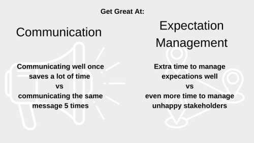 Get Great at communciation - time management