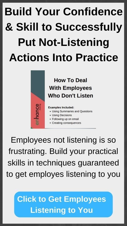 How to deal with employees who dont listen DT V2