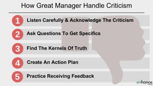 how great managers handle criticism