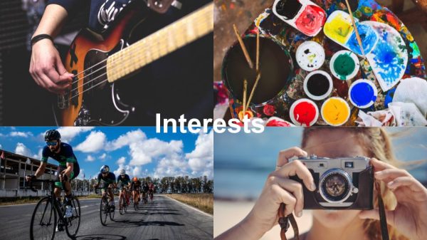 Interests and hobbies -