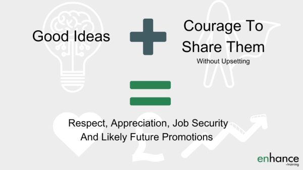 Good ideas and courage are needed to give you a ton of benefits at worki