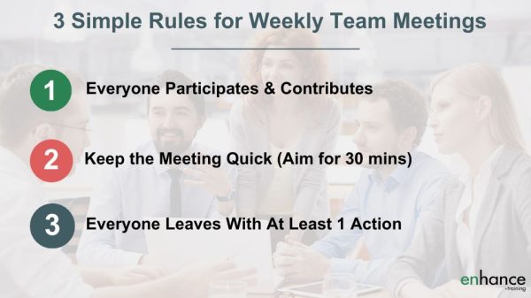 3 rules for weekly team meetings