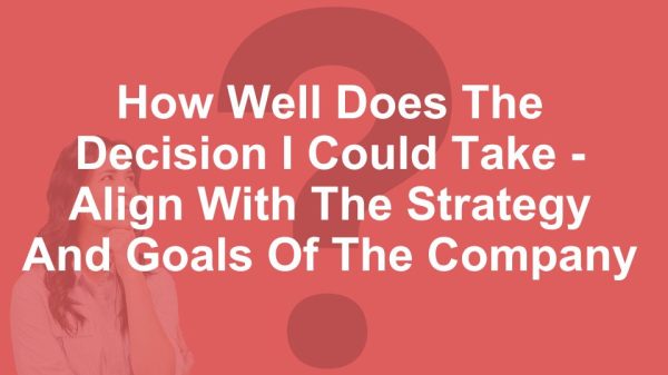 stop you making decisions at work - a question to ask yourself